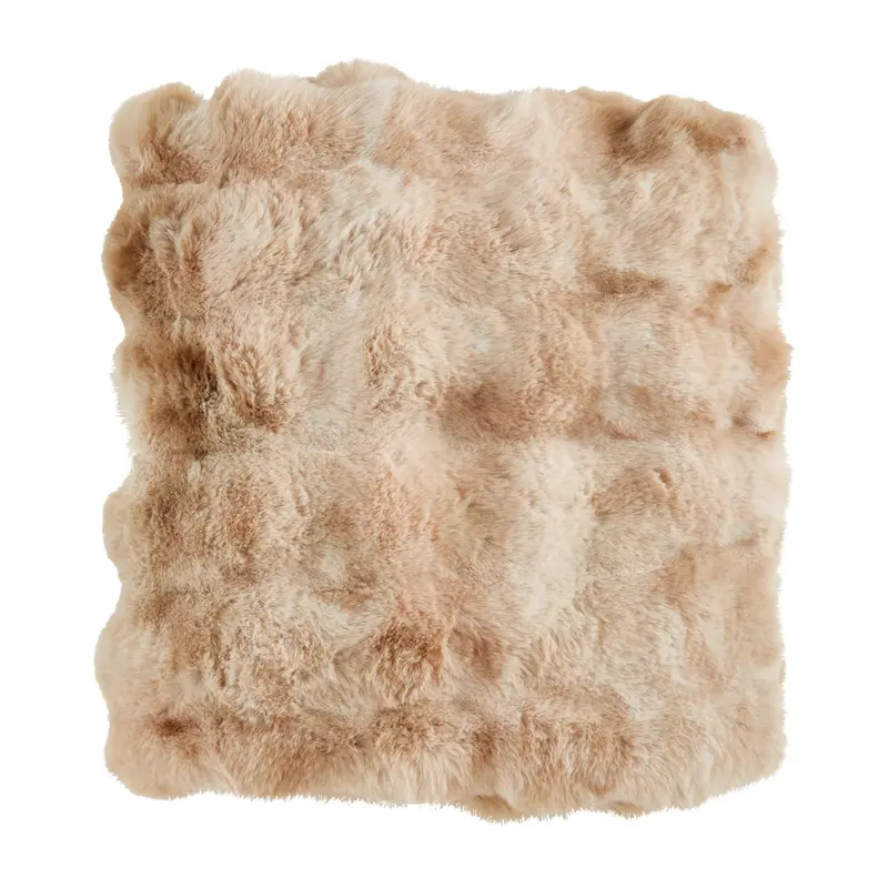 Bubble Faux Fur Throw – Natural