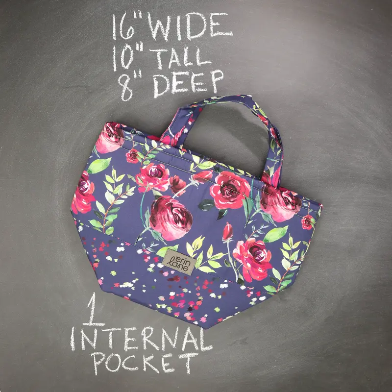 Bucket Tote Bag in Garnet Terrace