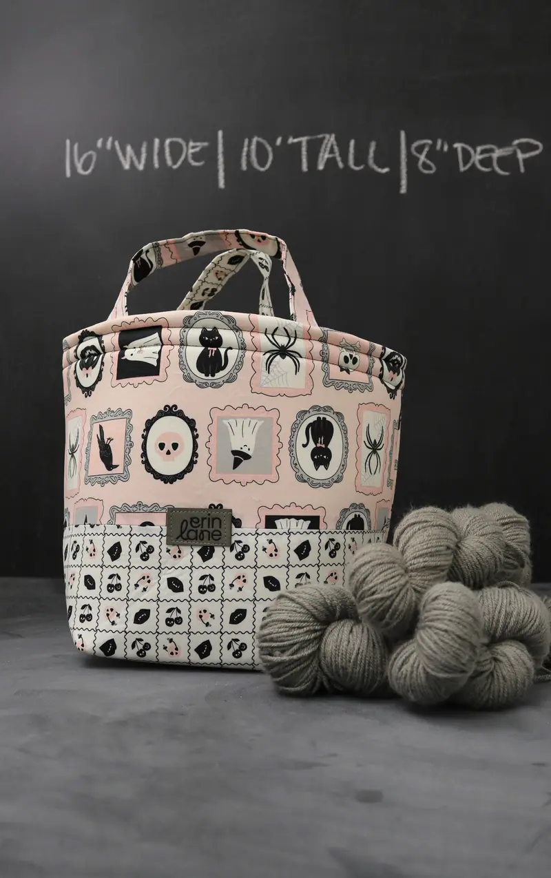 Bucket Tote Bag in Gothic Dollhouse