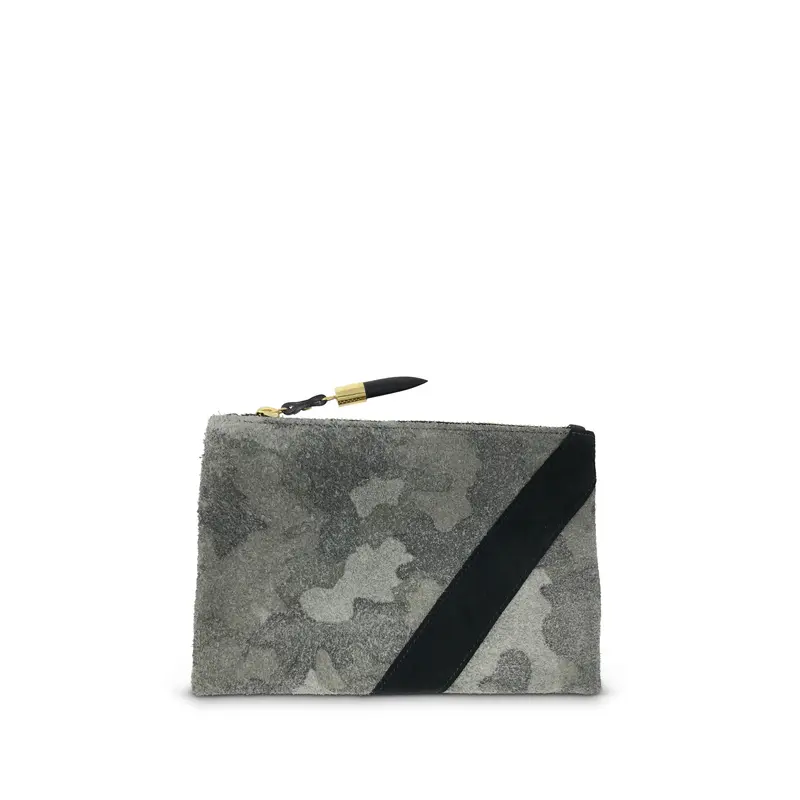 Camo Suede Small Pouch