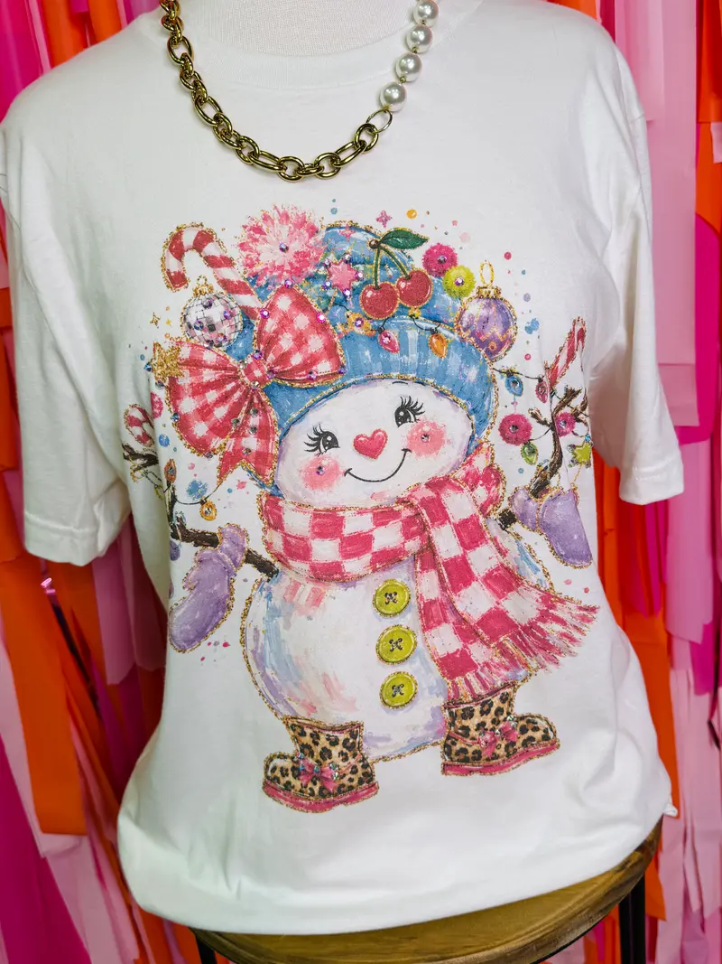 Candy Snowoman Boujee Tee