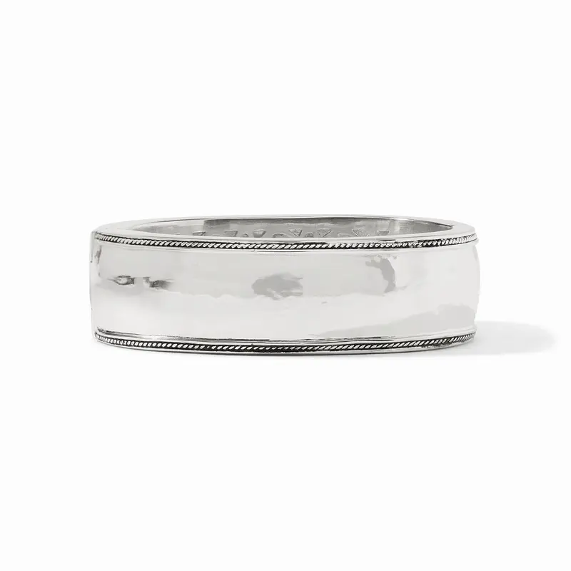 Cannes Statement Hinge Bangle in Silver