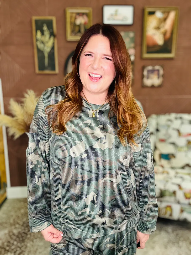 Canyon Camo Long Sleeve Top