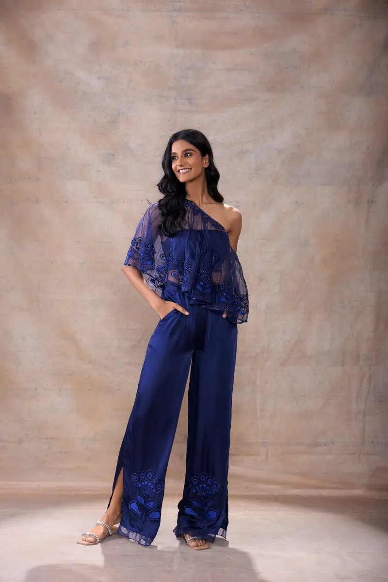 Cape with Bralette and Pant Set