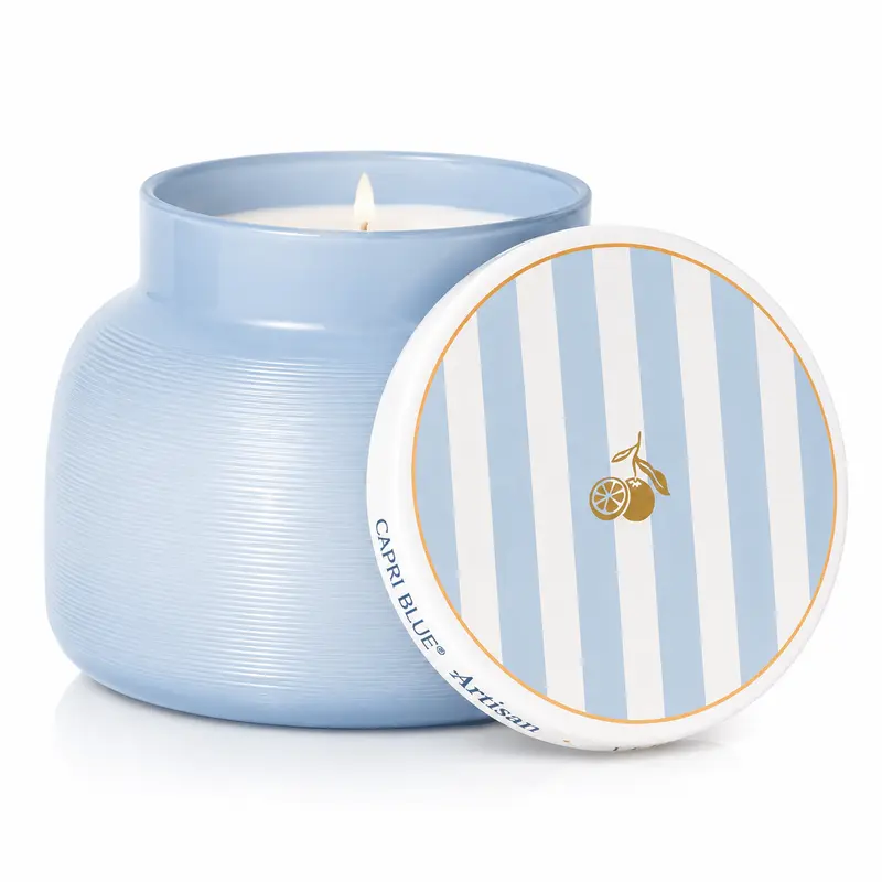 Capri Blue Volcano Artisan Candle – Blue Jar