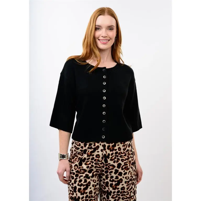 Cardigan Sweater in Black