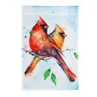 Cardinal Pair Satin Garden Flag By Evergreen