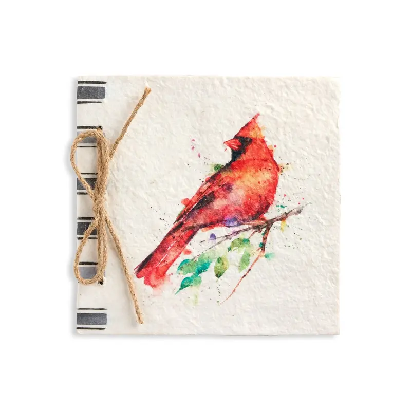 Cardinal Paper Mache Journal - 6.5in