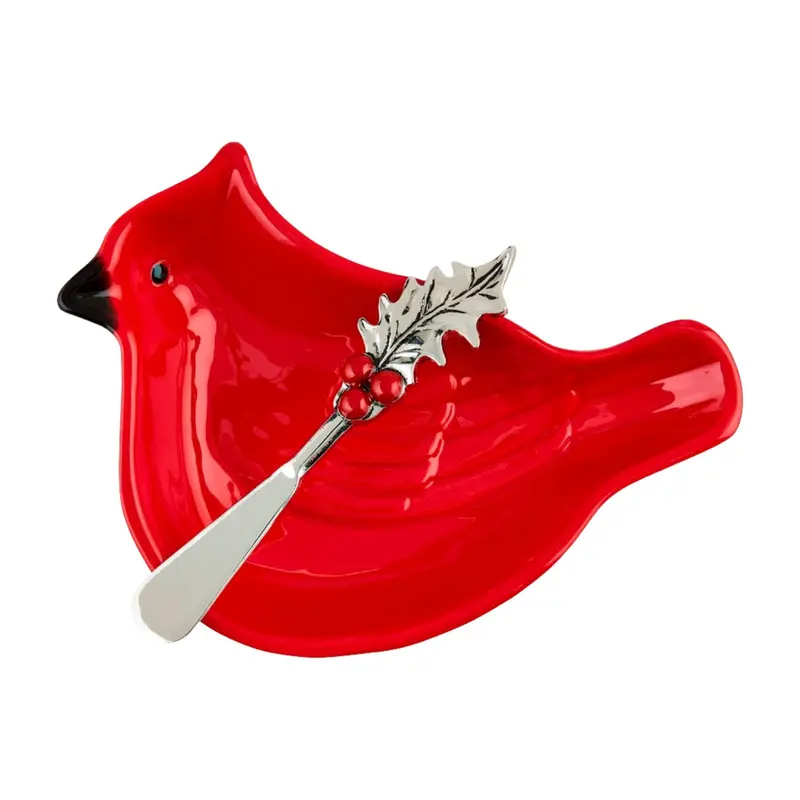 Cardinal Tidbit Dish Set By Mudpie