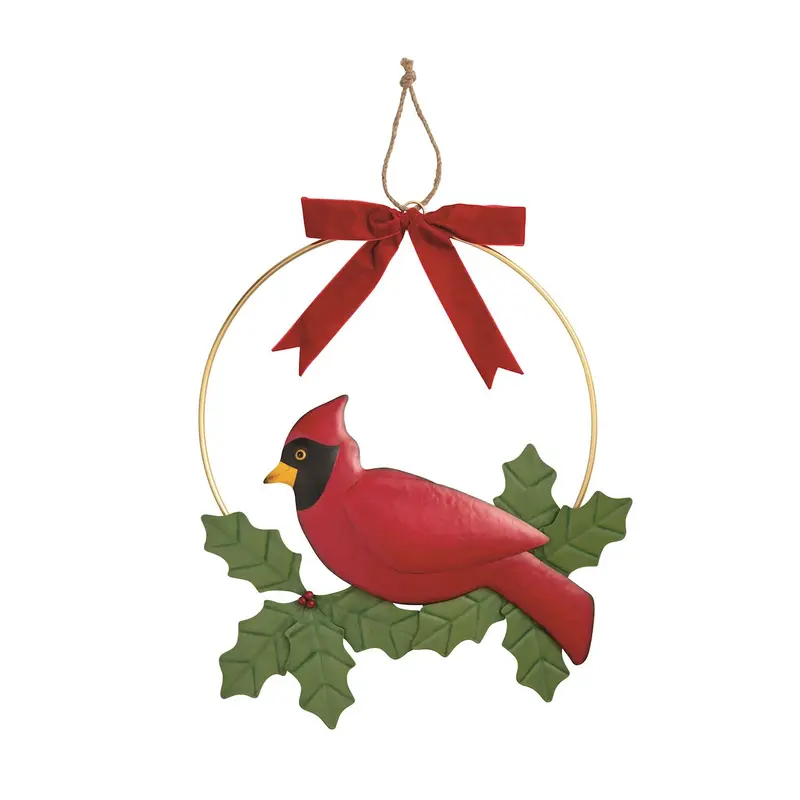 Cardinal Tin Door Hanger by Mudpie