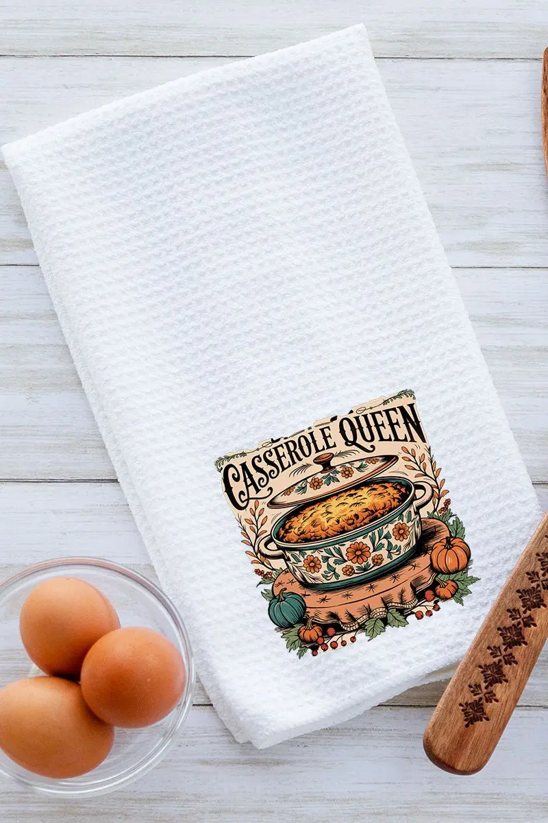 Casserole Queen Waffle Kitchen Towel