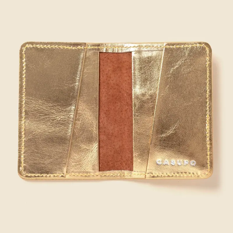 CASUPO Compact Bifold with RFID Protection - Gold