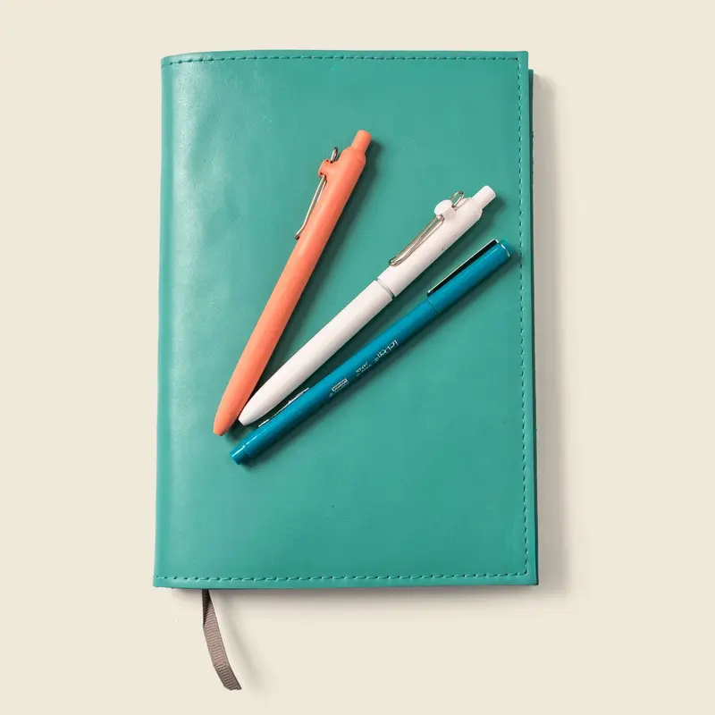 CASUPO Refillable A5 Leather Notebook Cover – Teal