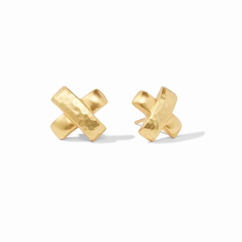 Catalina X Studs in Gold