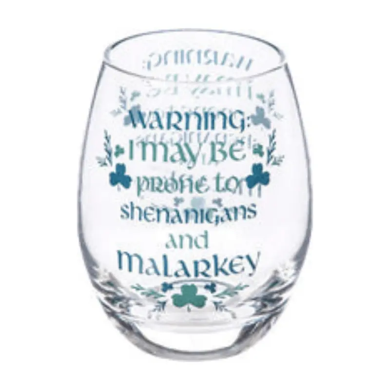Celtic Memories Stemless Wine Glass in a Gift Box