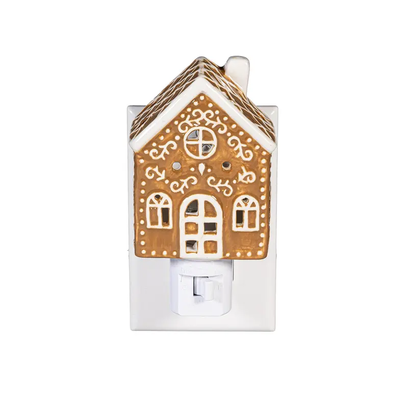 Ceramic Gingerbread House Night Light