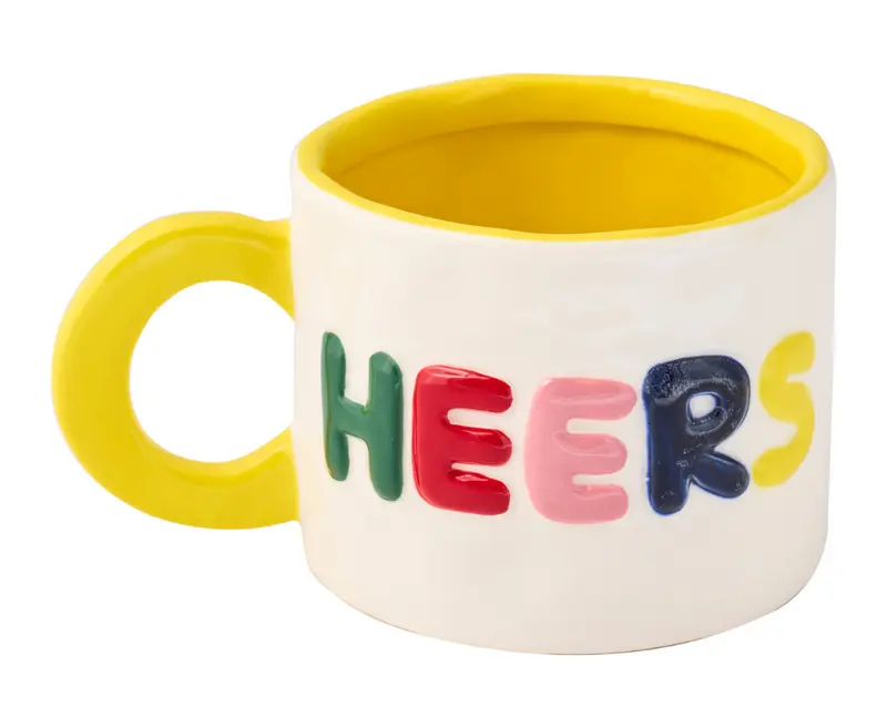 Ceramic Message Mug Cheers 14 oz