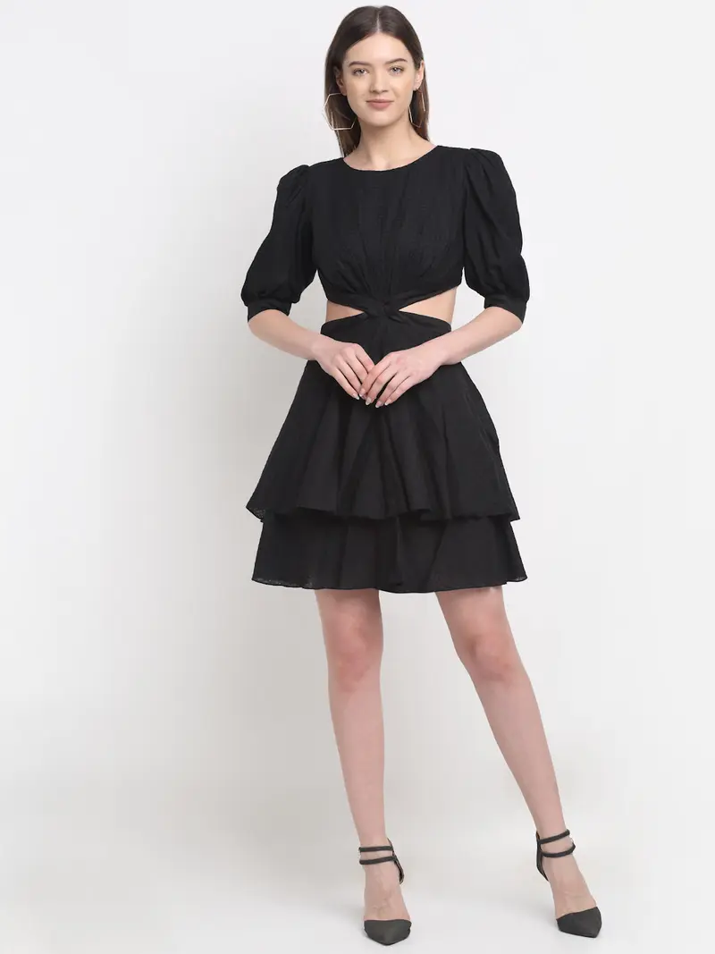 Certified Tencel Black Mini Dress