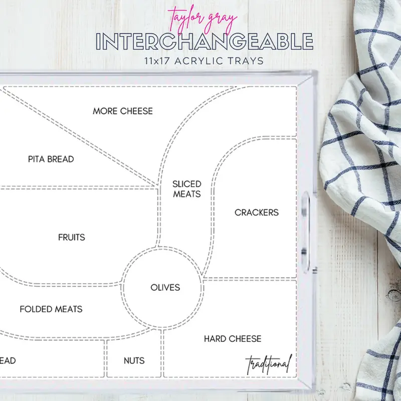Charcuterie Map - Acrylic Tray Insert