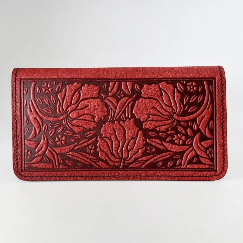 Checkbook Cover, William Morris Tulips