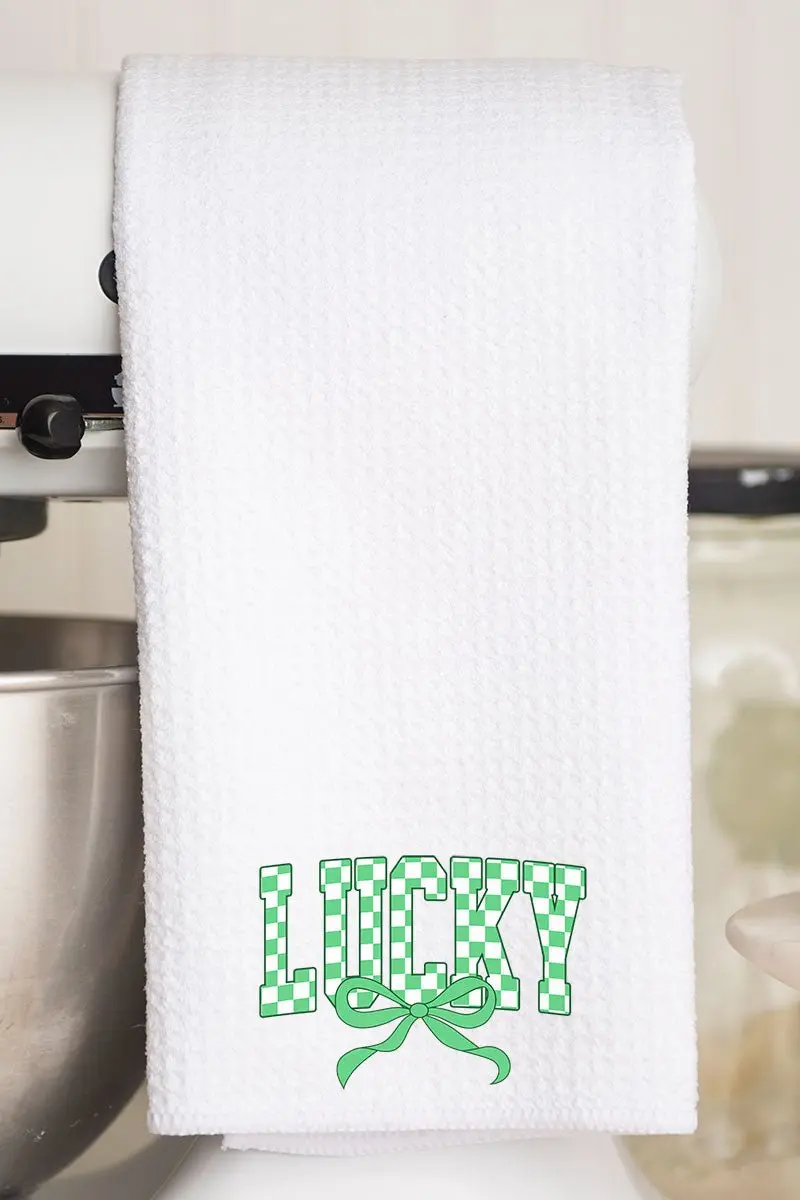Checkered Charm Waffle Kitchen Towel
