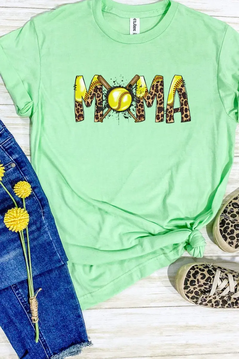 Cheetah Splatter Softball Mama Unisex Blend Tee