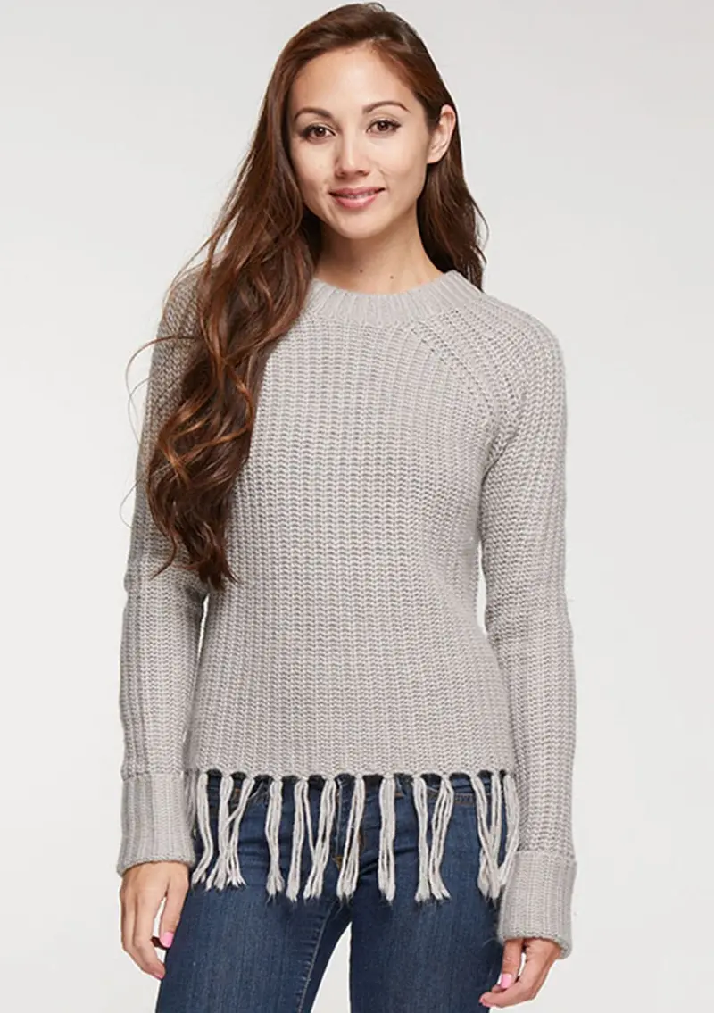 Chels Fringe Pullover Sweater