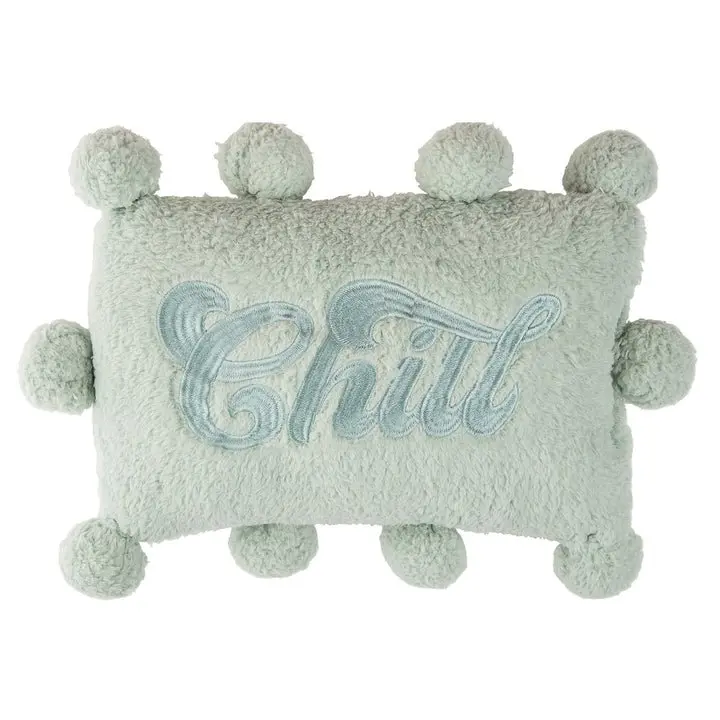 Chill Fuzzy Pom Pom Pillow