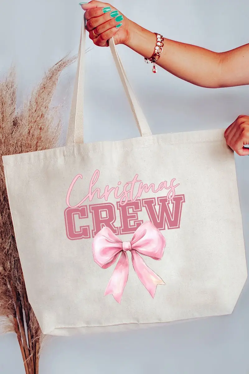 Christmas Crew Canvas Jumbo Tote