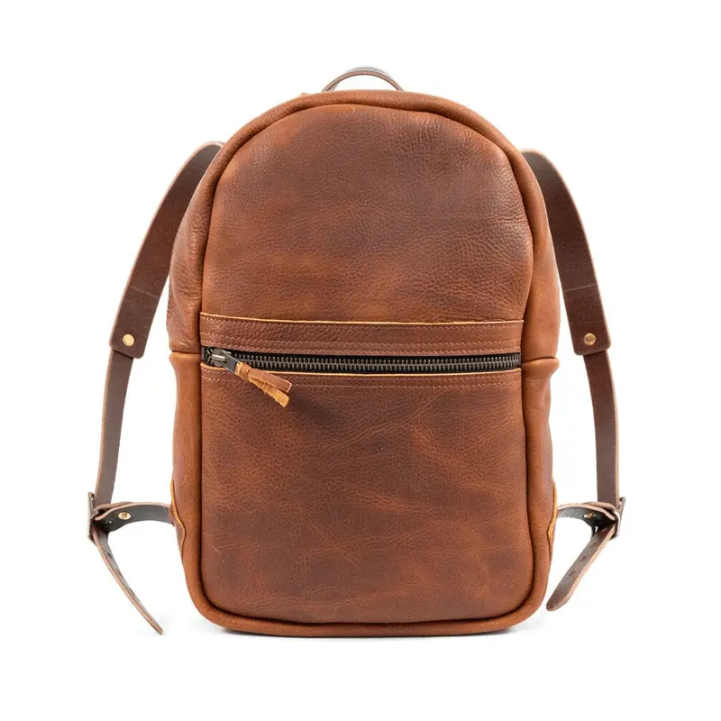 CLASSIC ZIPPERED LEATHER BACKPACK