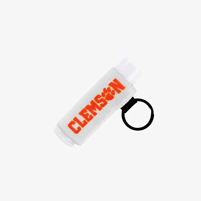 Clemson White - Chapstick Holder Keychain