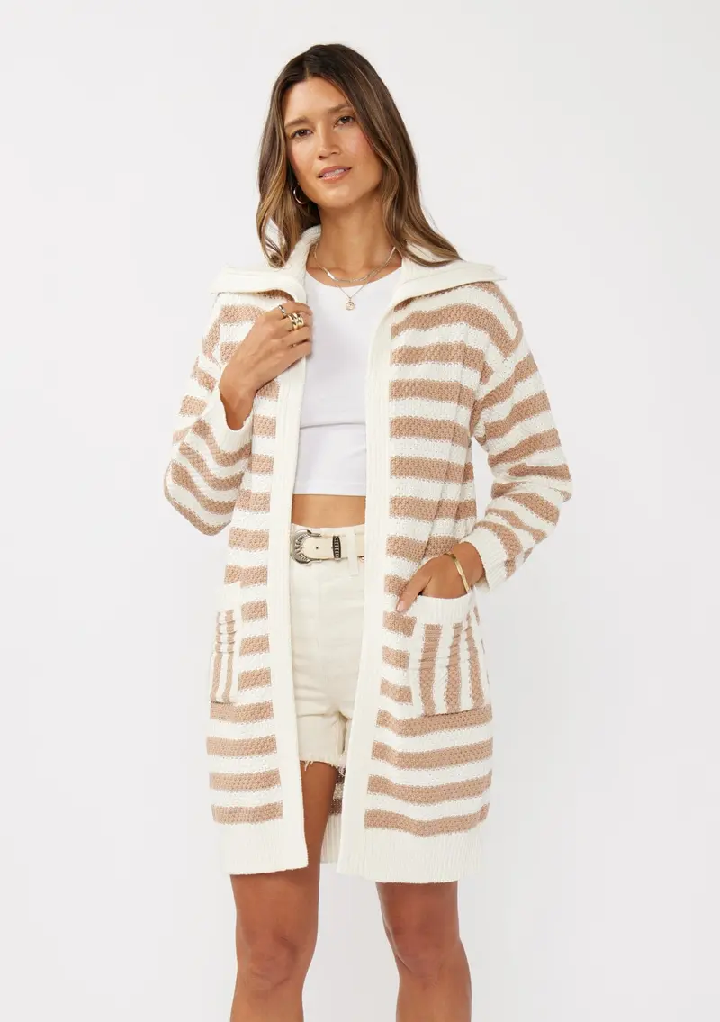 Coastal Striped Cardigan