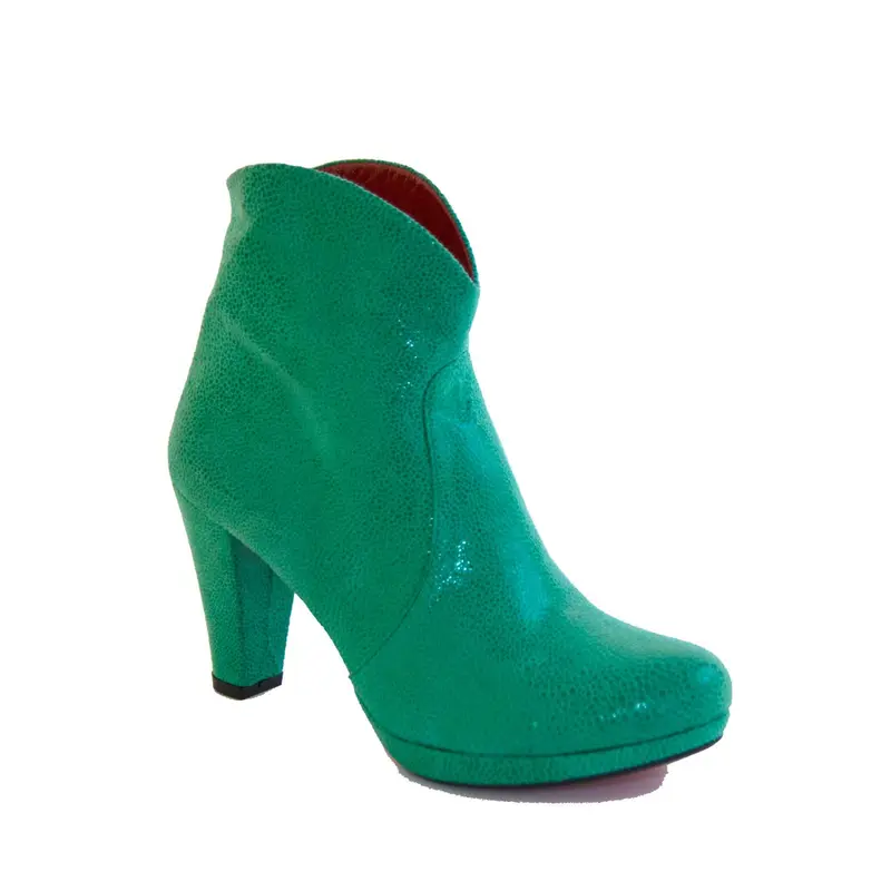 Collette Short Shiny Mint Green Boot