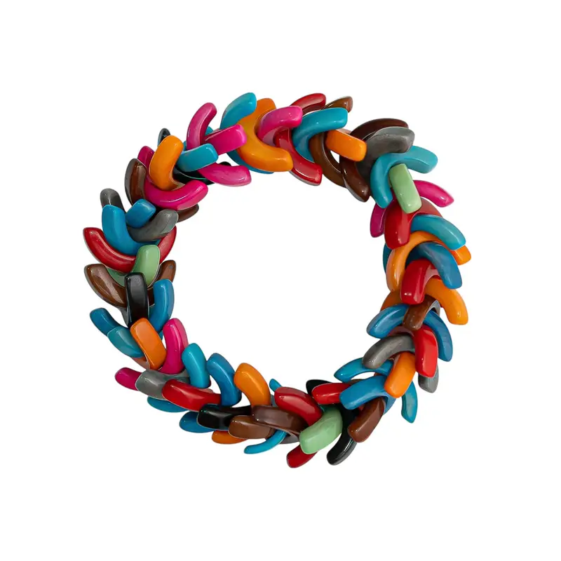 Color Burst Tagua Stretch Bracelet