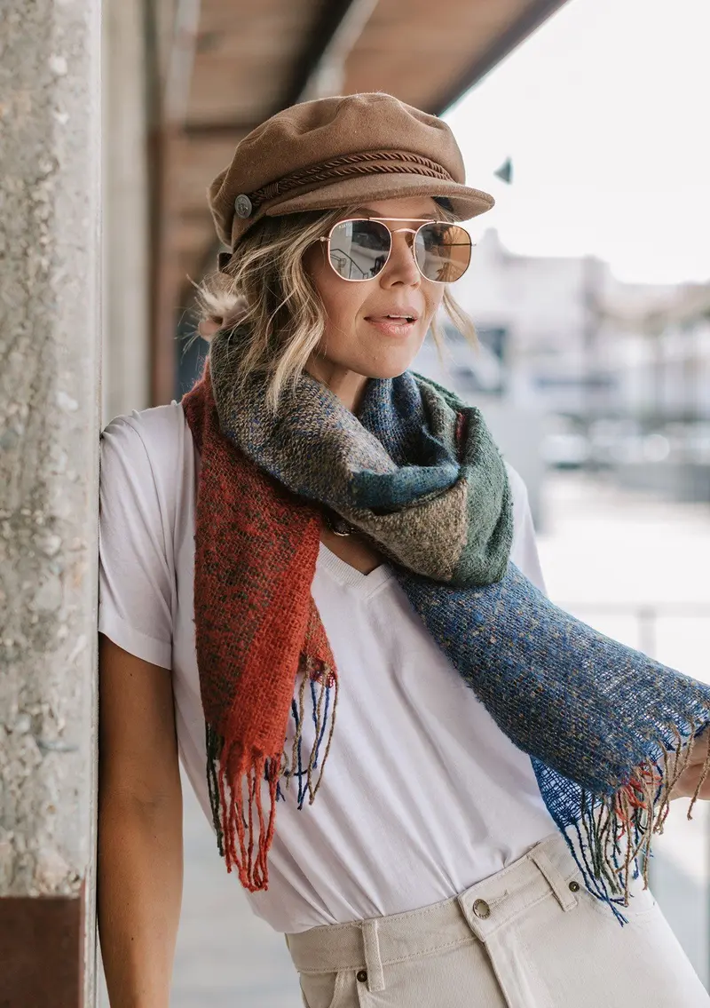 Color Crush Rainbow Plaid Scarf
