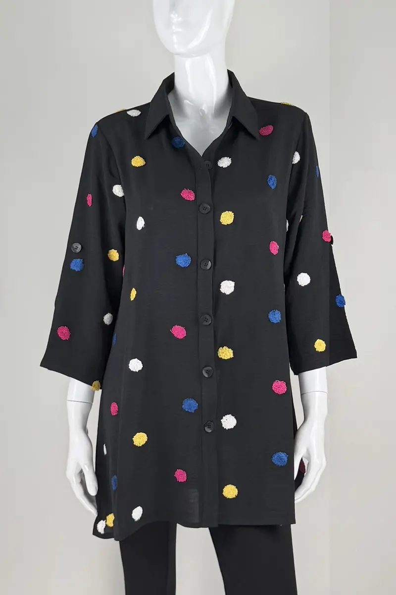 Confetti Dot Classic Collar Tunic