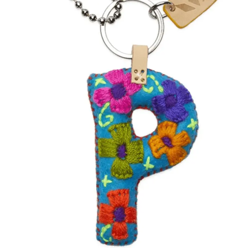 Consuela Turquoise Felt Alphabet Charm P