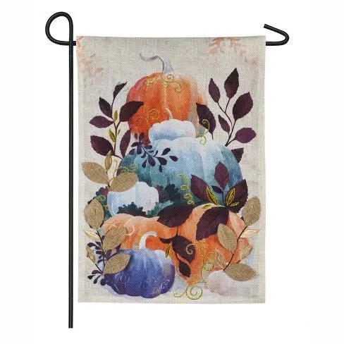 Copper Harvest Burlap Flag