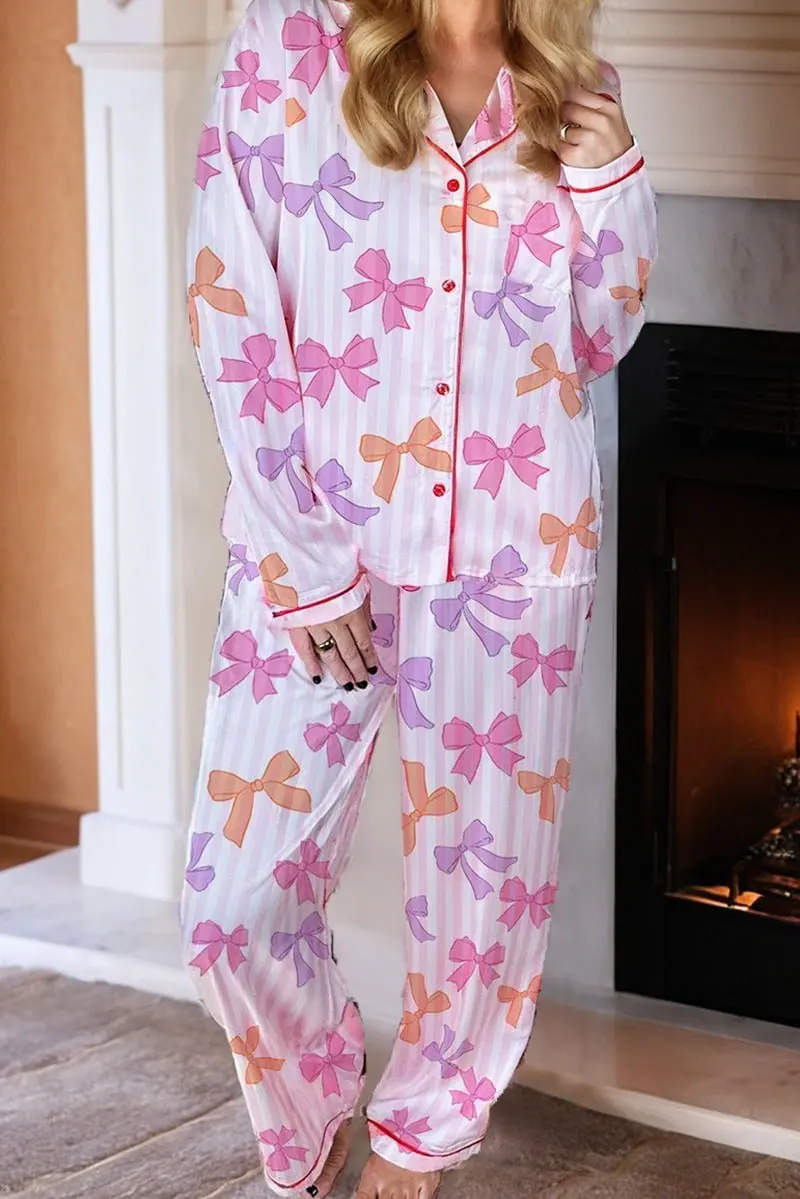 Coquette Dreams Button Top and Pants Pajama Set