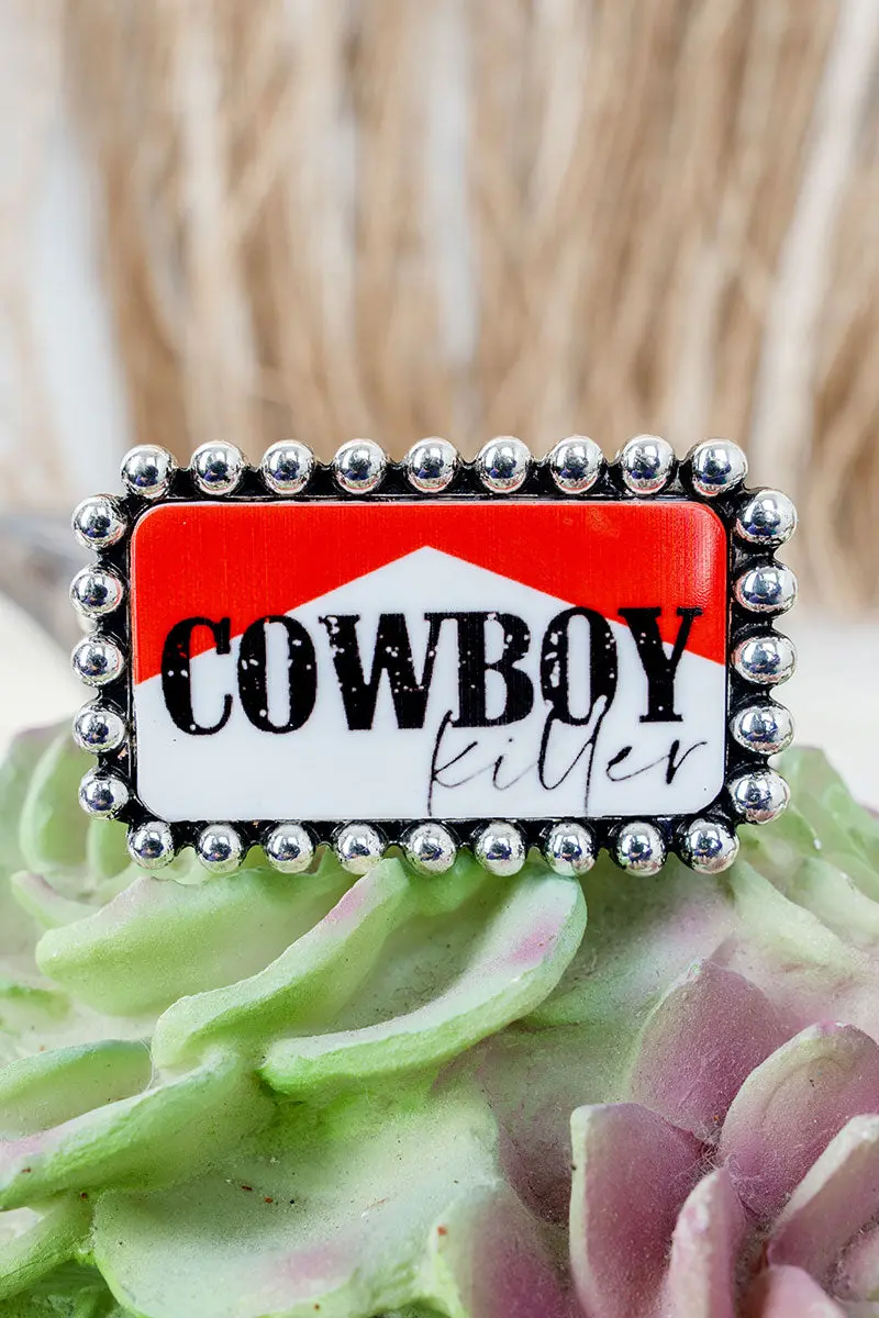 Cowboy Killer Silvertone Cuff Bracelet