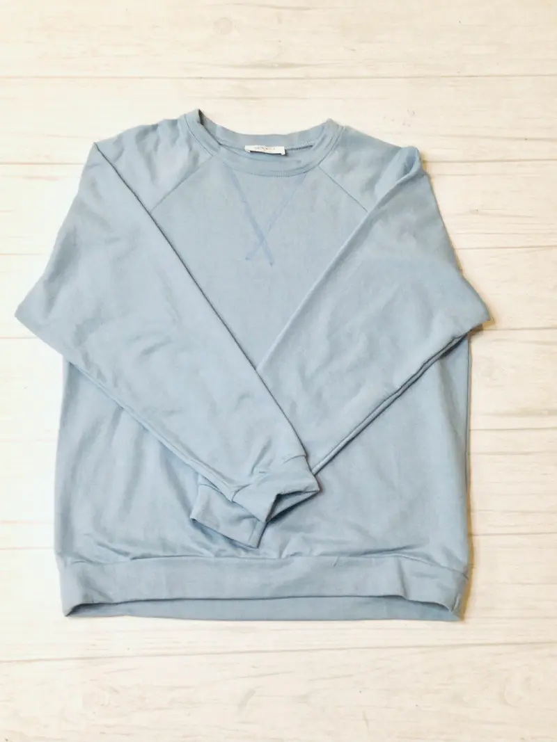 Cozy fall pullover- ash blue
