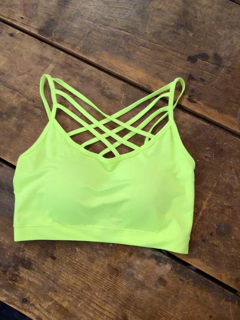 Crisscross bralette -neon