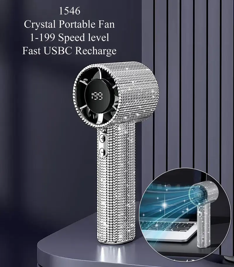 Crystal Handheld Fan - PREORDER