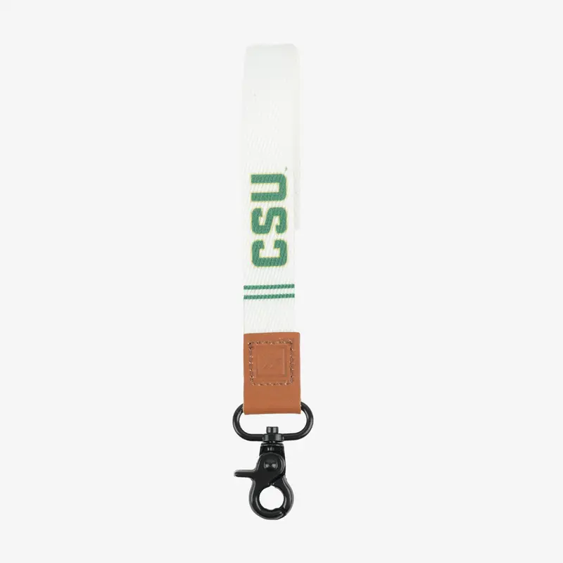 CSU White - Wristlet Keychain