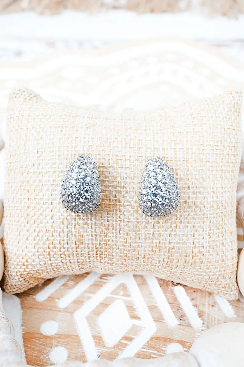 Cubic Zirconia Everlasting Shine Silvertone Earrings