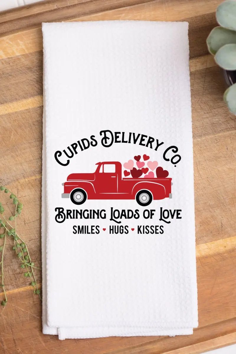 Cupid's Delivery Co. Waffle Kitchen Towel