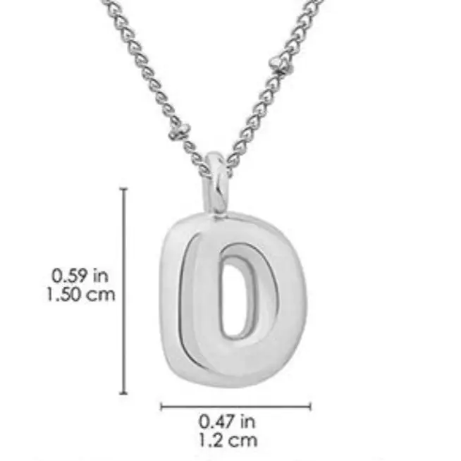 D - Bubble Letter Balloon Initial Necklace by Lauren Spencer