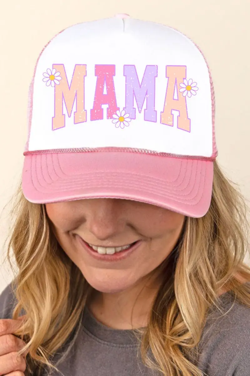 Daisy Mama Foam Mesh Back Trucker Cap