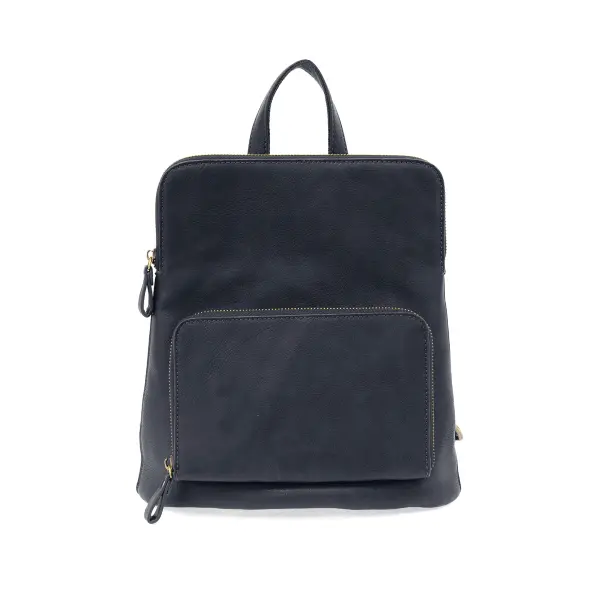Dark Navy - Vegan Leather Mini Julia Backpack