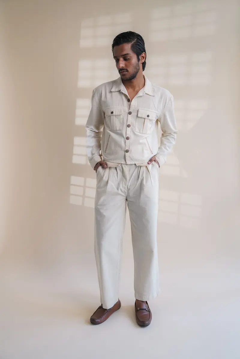 Dawning Shirt Jacket | White Jacket | White Denim Jacket